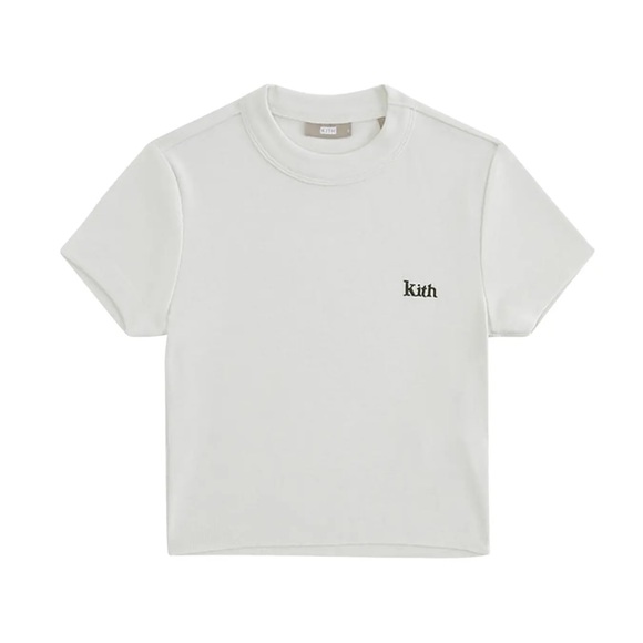 Kith Tops - Kith Women Mulberry II Tee Crop Top T Shirt Bare Beige Short Sleeve Shirt XS